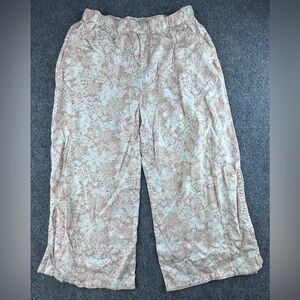 Patagonia Pants Women’s Medium Hemp Pull On Wide Leg Side Slit Beachy Crop